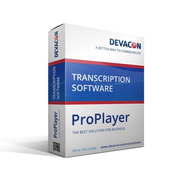 Packshot ProPlayer: module of the ProDictate dictation software by DEVACON