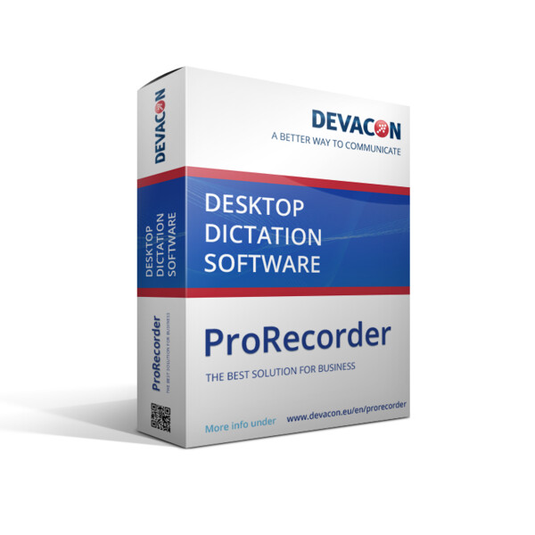 Packshot ProRecorder: module of the ProDictate dictation software by DEVACON