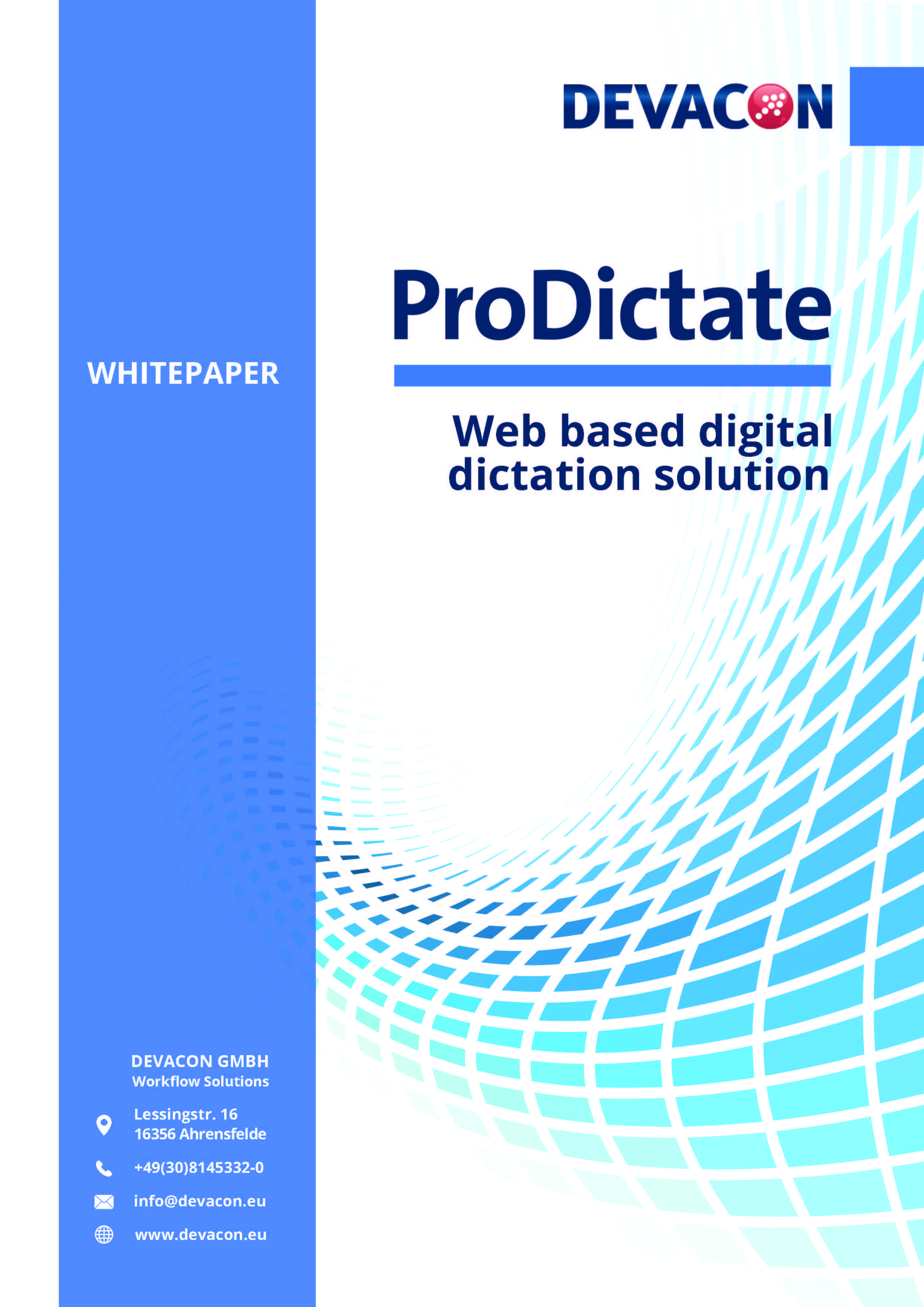 Web based digital dictation